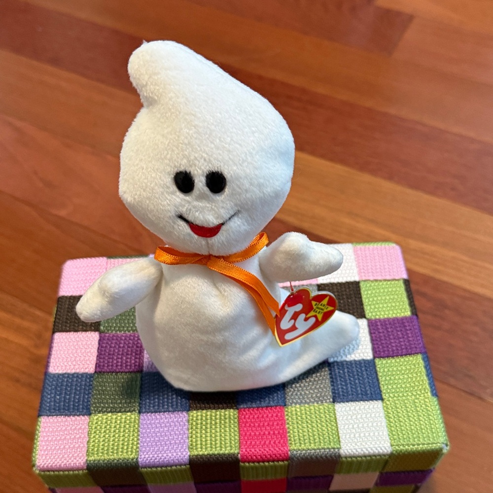 Ty Spooky Plush with Orange Ribbon
